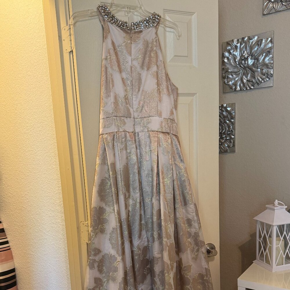 Eliza J Gold Embellished Gown